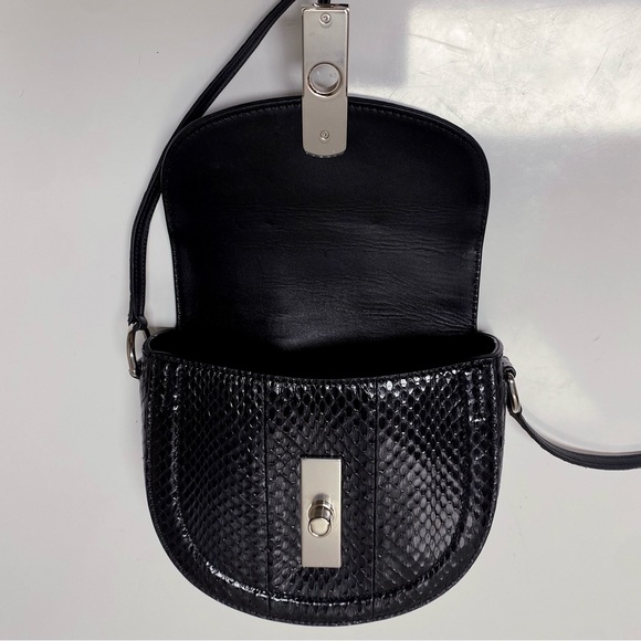 ALTUZARRA Exotic Python Snakeskin Black Multicolor Shoulder Crossbody Bag Italy - Picture 7 of 11